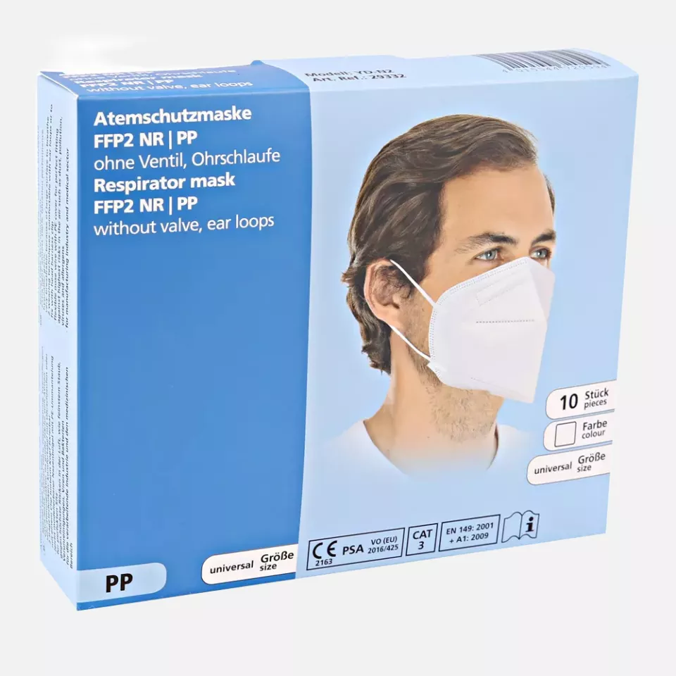 Franz Mensch 29332, FFP2 NR PP Respirators, Vertically Foldable, Earloop, Small Pack, image 8, gallery thumbnail