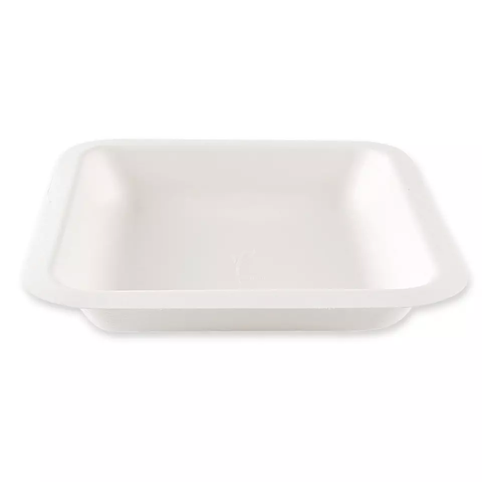 NATUREStar 411901, Eleganza Organic Bagasse Trays, 180 x 30 mm, 600 ml, image 1, gallery thumbnail