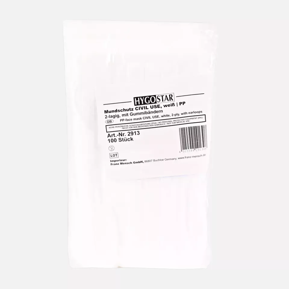HygoStar 2913, Civil Use PP Face Masks, White, image 7, gallery thumbnail