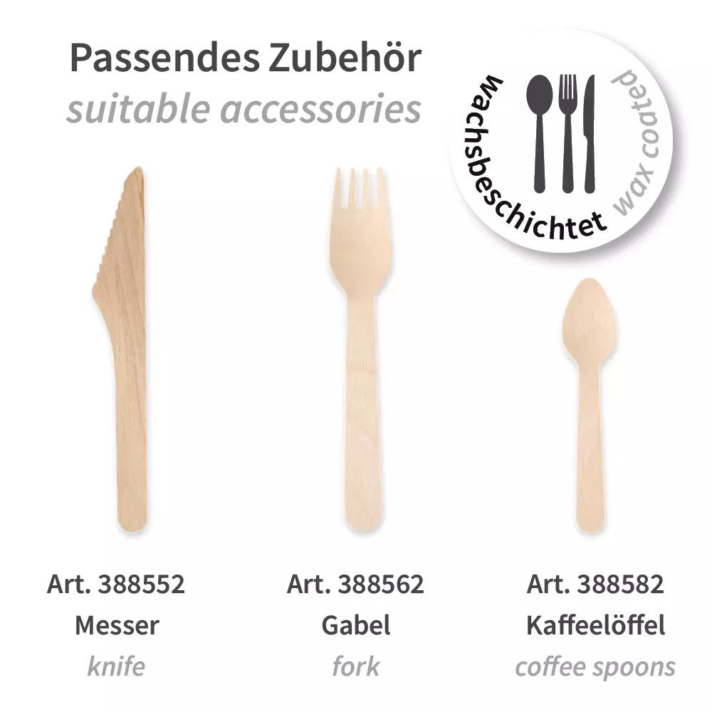 NATUREStar 388516, Wood Cake Forks, 115 mm, FSC® 100%, Wax Coated, image 4