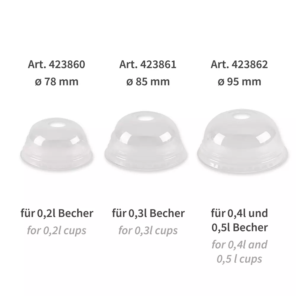 NATUREStar 423860, PLA Lids with Straw Slot for Cold Beverages Cups, ø 78 mm, image 4