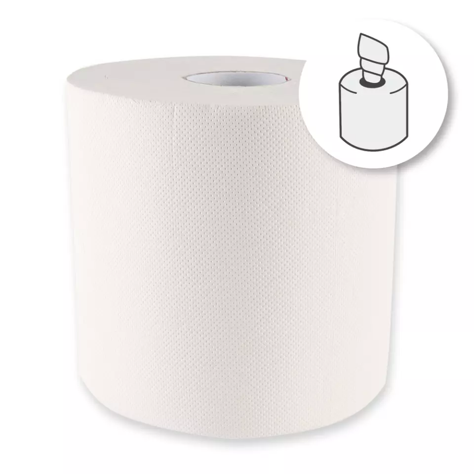 HygoClean 304120, 2-Ply Centerfeed FSC®-mix Paper Towel Rolls, White, image 1, gallery thumbnail