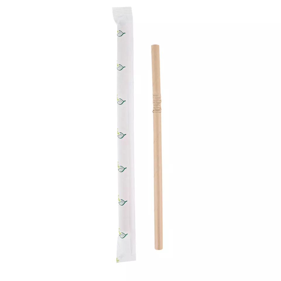 NATUREStar 421022, Flex Organic Paper Straws, FSC®-mix, ø 8 mm x 197 mm, Brown, image 1, gallery thumbnail