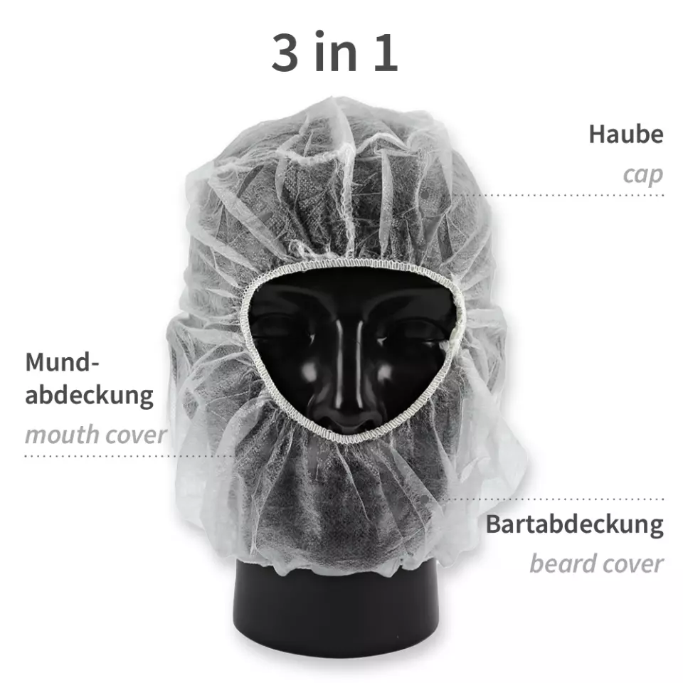 HygoNorm 132409, Astro caps Eco PP Balaclava, White, image 4, gallery thumbnail