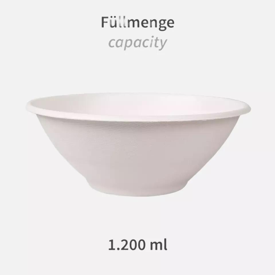 NATUREStar 41192, Round Bagasse Bowls, 1200 ml, Ø 195 mm, image 2, gallery thumbnail