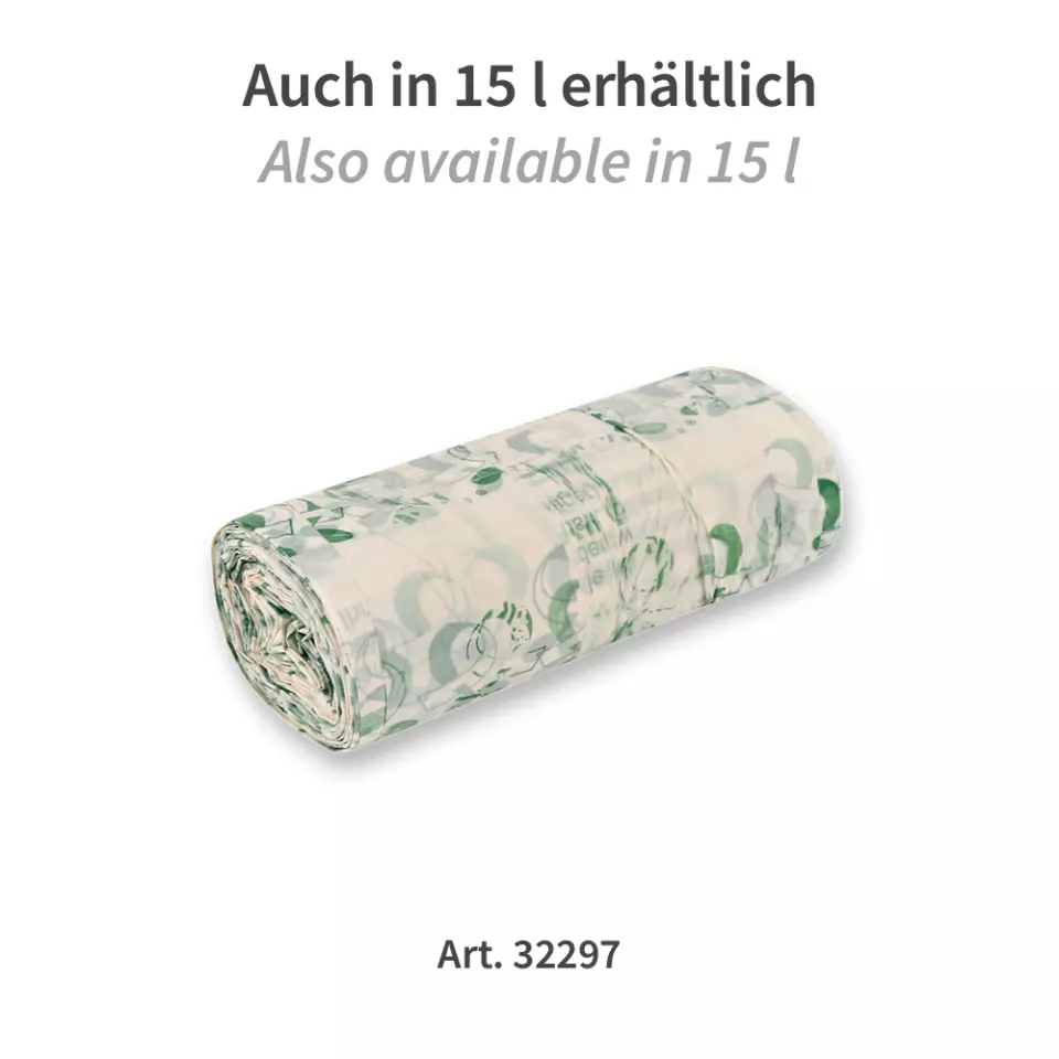 NATUREStar 32298, Biodegradable Corn Starch Garbage Bags with Handle, 25 l, Roll, image 6, gallery thumbnail