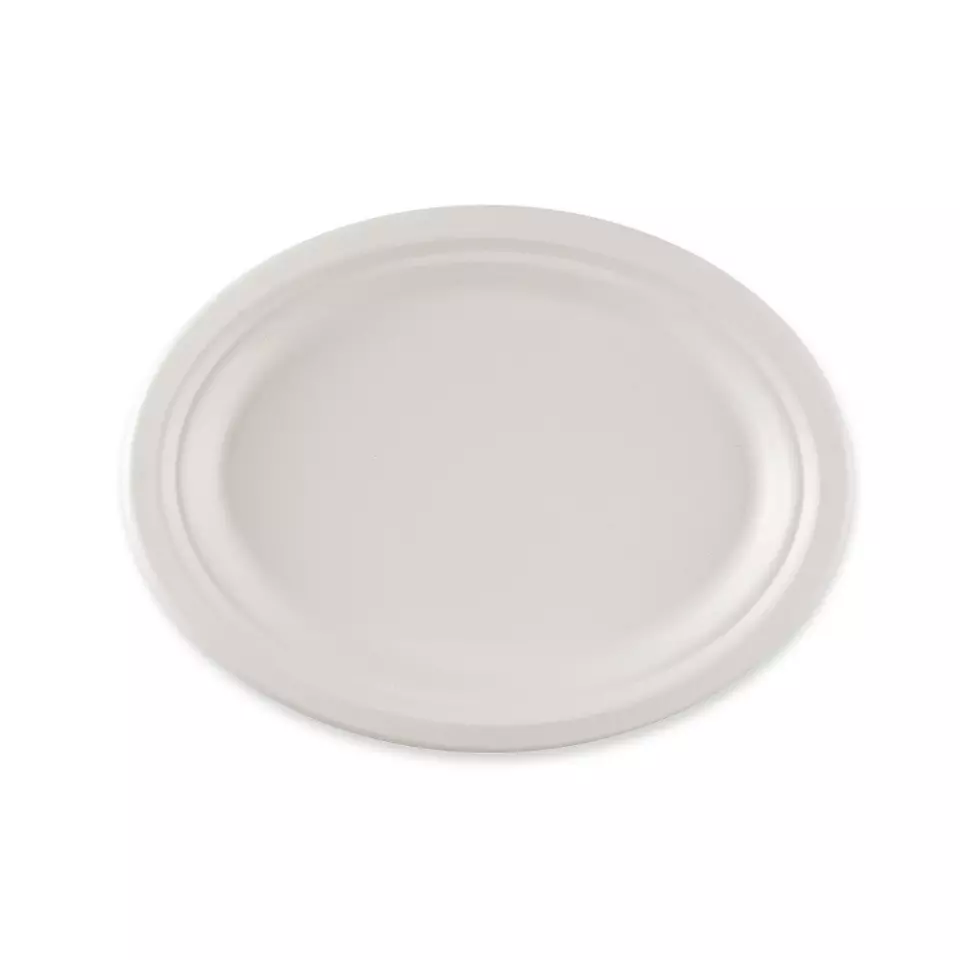 NATUREStar 41027, Oval Bagasse Plates, 265 x 200 mm