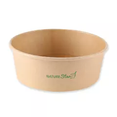 NATUREStar 416130, Caesar Organic Kraft Paper/PLA Salad Bowls, 1300 ml, Ø 185 mm