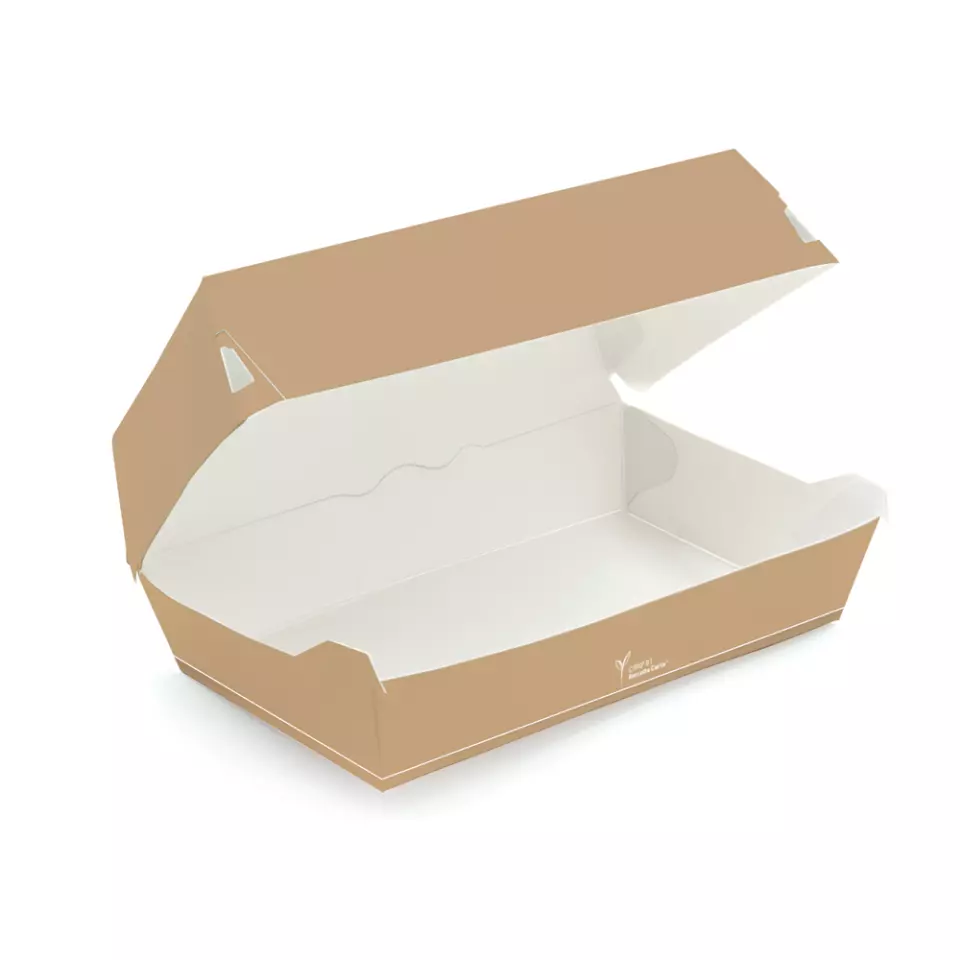 NATUREStar 41524, Carta Organic Paperboard/PE Sandwich Boxes, 190 x 115 x 85 mm