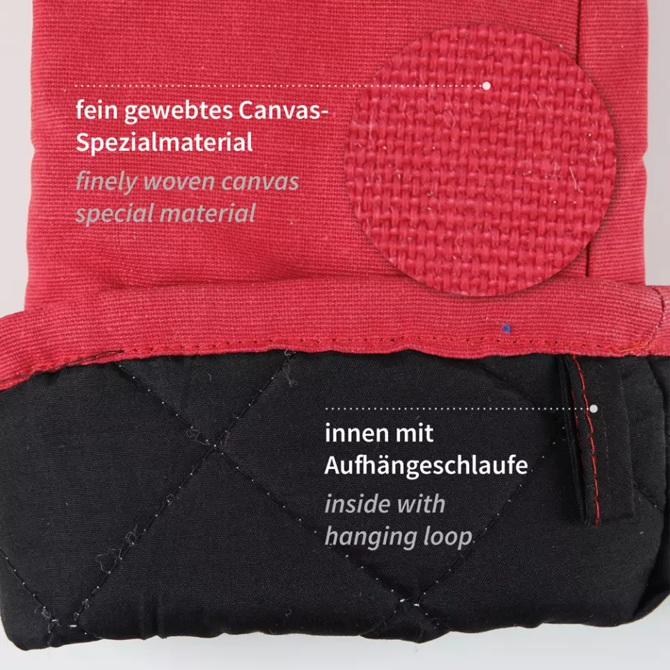 HygoStar 3321, Ovenstar Canvas Oven Gloves, 44 cm, Red, image 7, gallery thumbnail