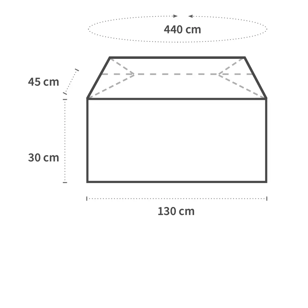 Hygostar 52016, LDPE Palettenhauben, 750 x 1300 mm, Blau, 50my, image 3