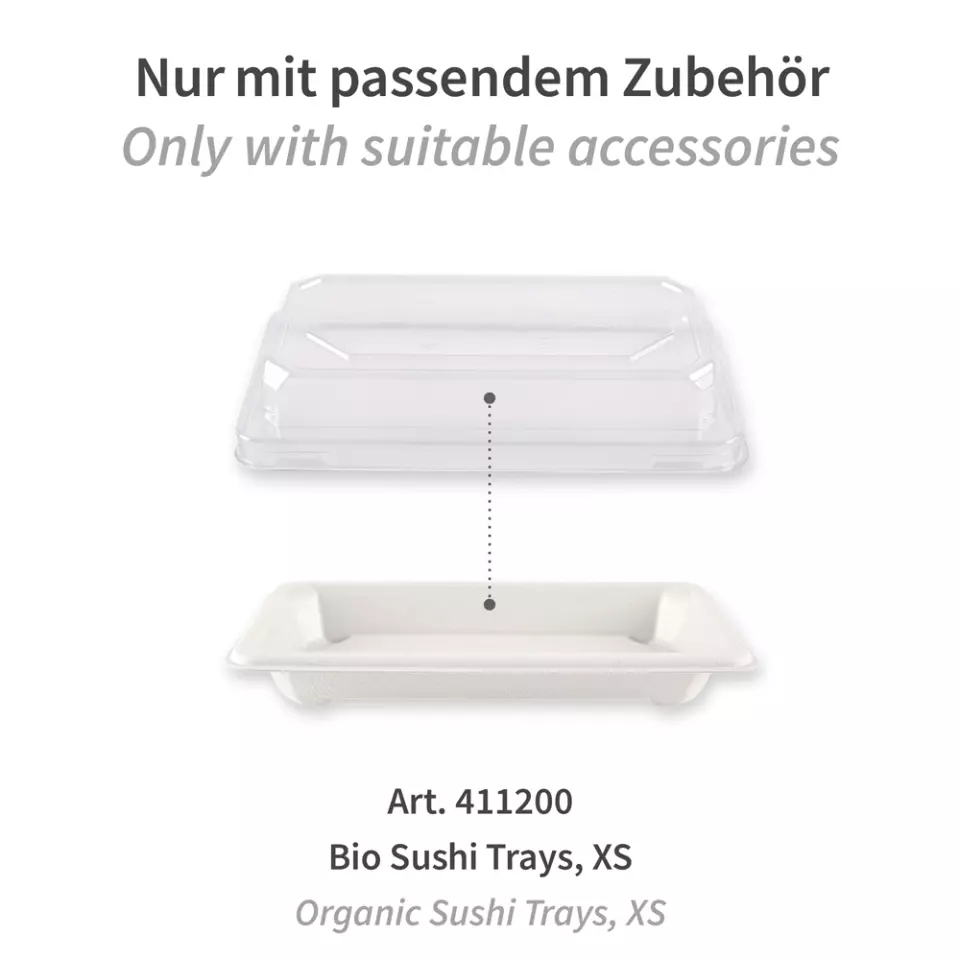 NATUREStar 400415, Sushi Trays XS PET Lids, 165 x 95 x 30 mm, image 2, gallery thumbnail