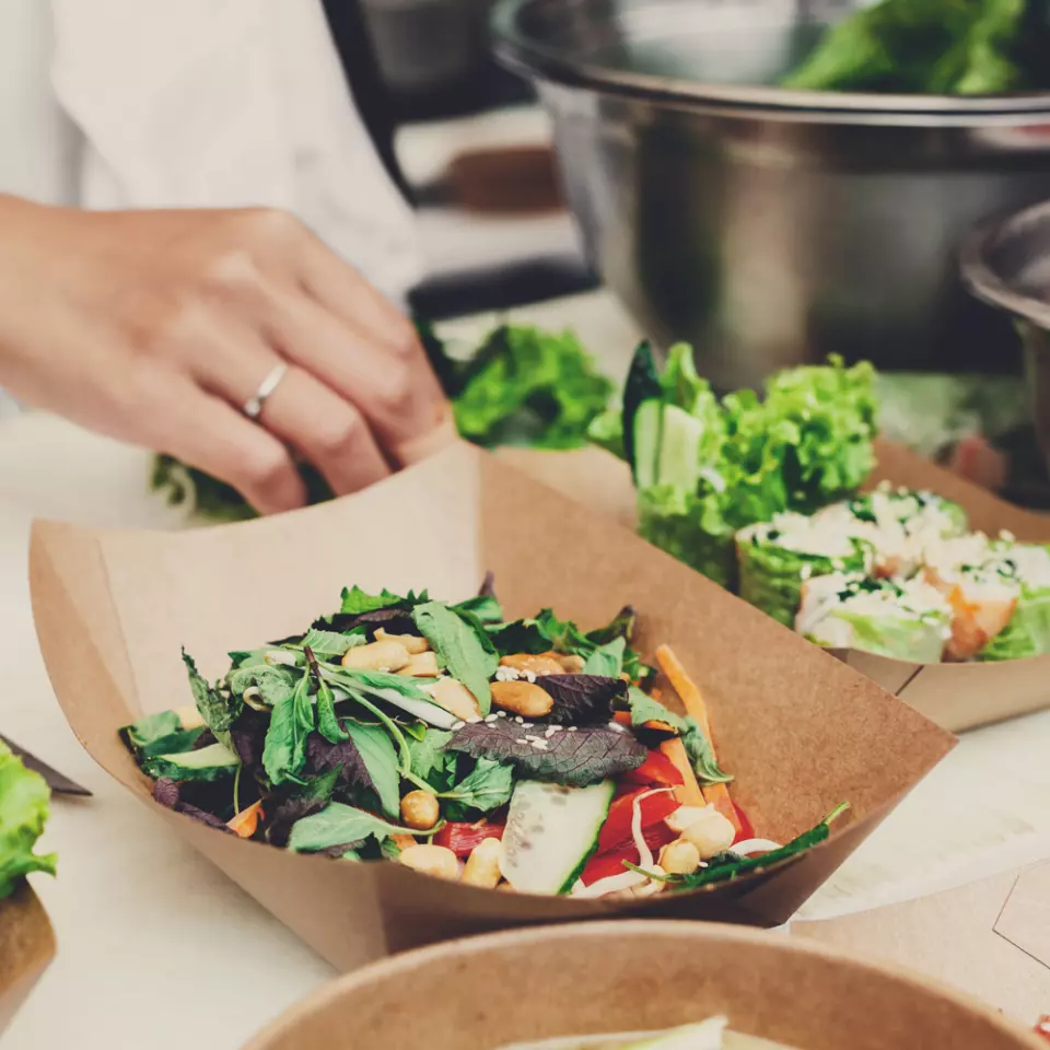 NATUREStar 416540, Tasty Organic Food Trays, 400 ml, 154 x 107 x 41 mm, Kraft Paper/PLA, image 11, gallery thumbnail