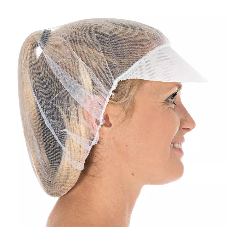 HygoStar 1241, Micromesh Nylon Peaked Bouffant Caps, ø 50 cm, White, image 3, gallery thumbnail