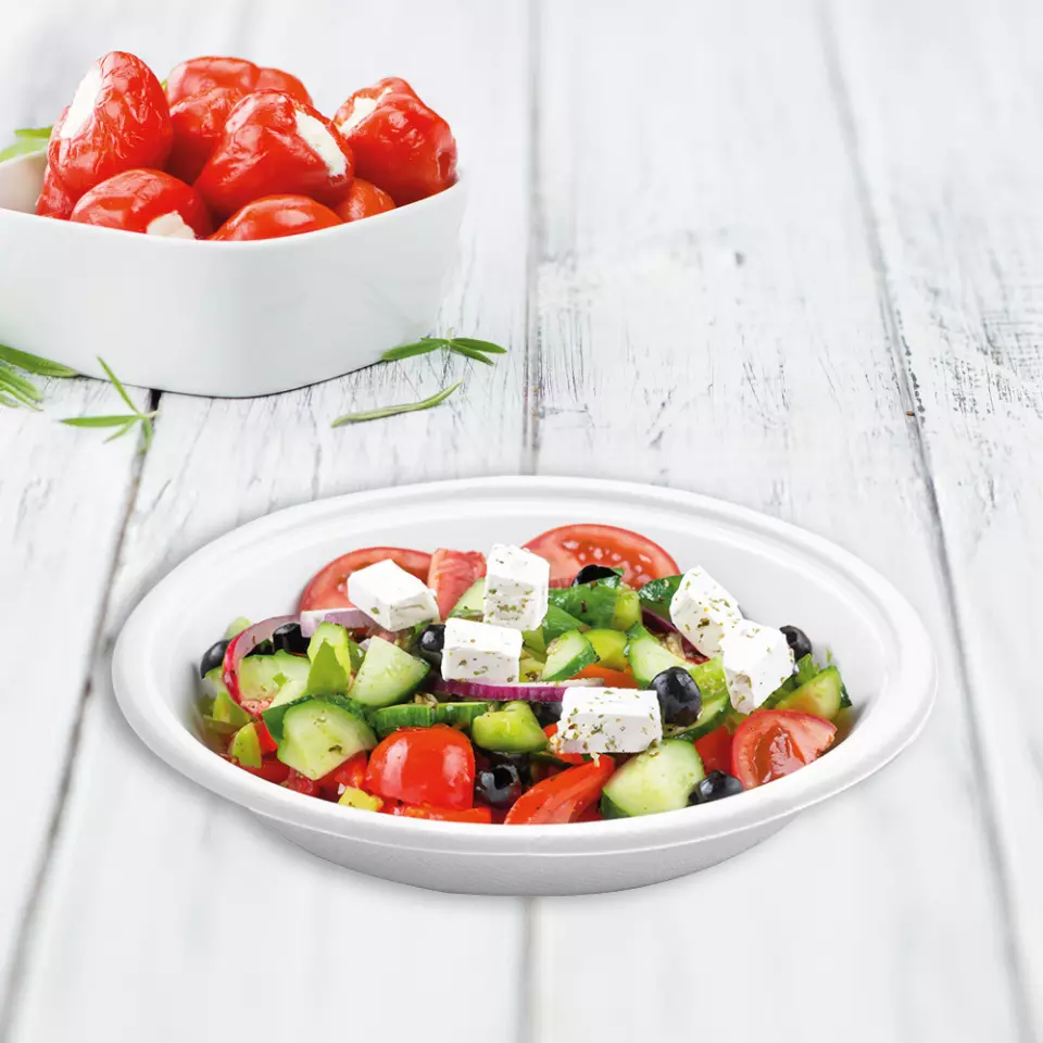 NATUREStar 41043, Bordofino Round Organic Bagasse Plates, 550 ml, Ø 187 mm, image 3, gallery thumbnail