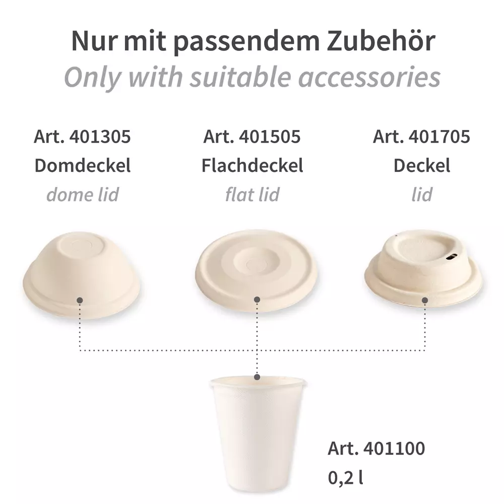 NATUREStar 401100, Organic Bagasse Coffee Cups, 200 ml, Ø 80 mm, image 3