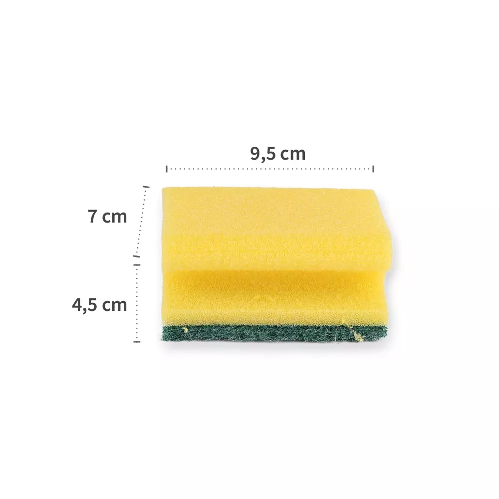 HygoClean 30120, Classic Pad Sponges, 9.5 x 7 x 4.5 cm, Foam/Hard Fleece, image 3