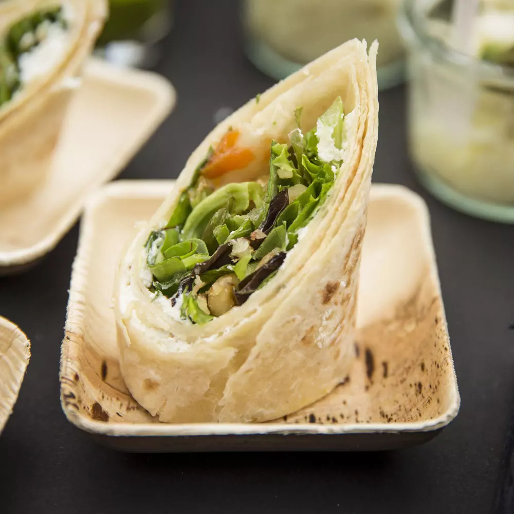 Franz Mensch 410621, Organic Palm Leaf Fingerfood Trays, Square, 30 ml, 65 x mm, image 4