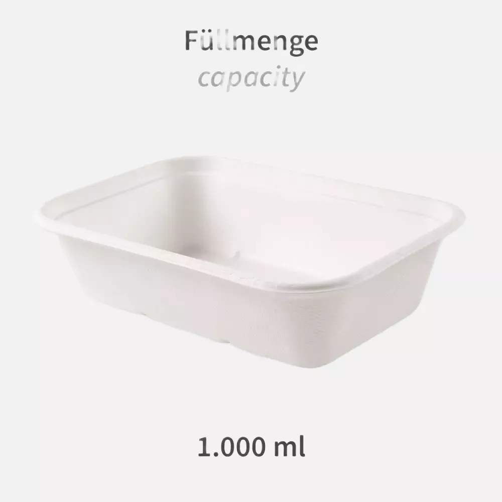 NATUREStar 41172, Puro Organic Bagasse Trays, 212 x 140 x 55 mm, 1000 ml, image 2