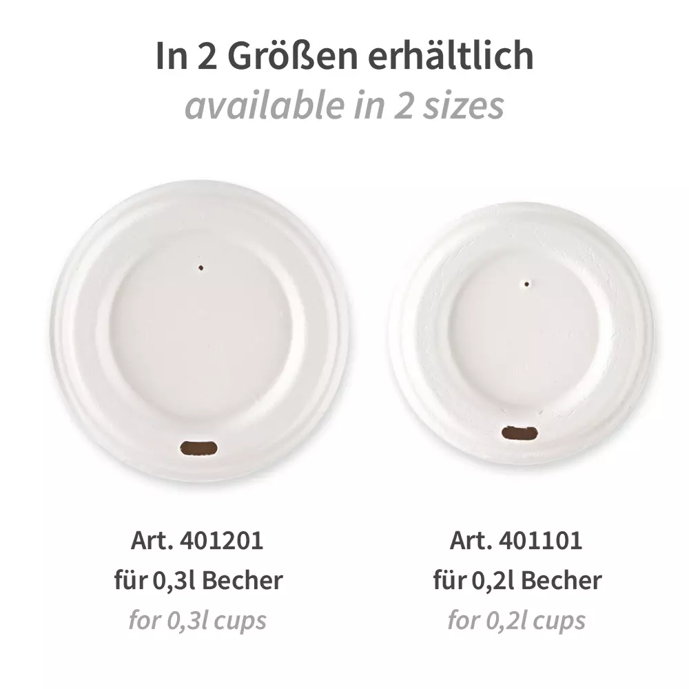 NATUREStar 401201, Organic Bagasse Drinking Cup Lids, Ø 90 mm, image 4
