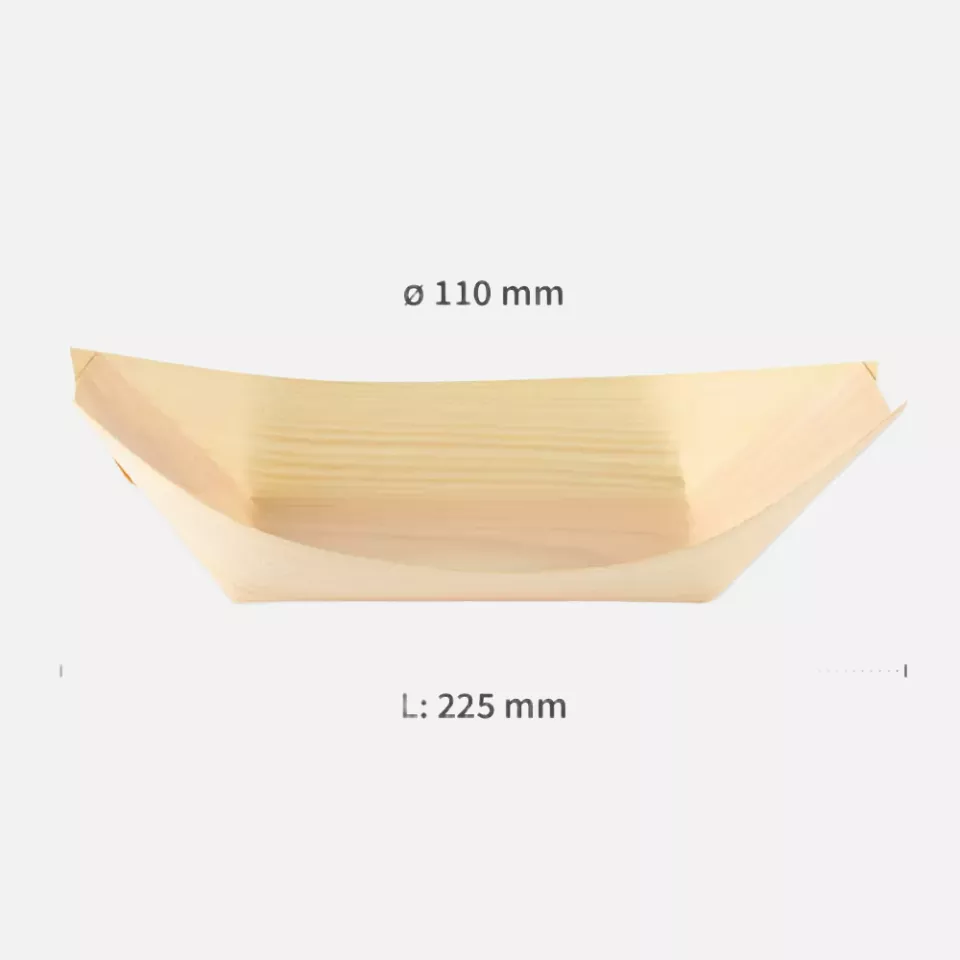 NATUREStar 38836, Organic Wooden Fingerfood Boat, 225 x 125 mm, image 5, gallery thumbnail