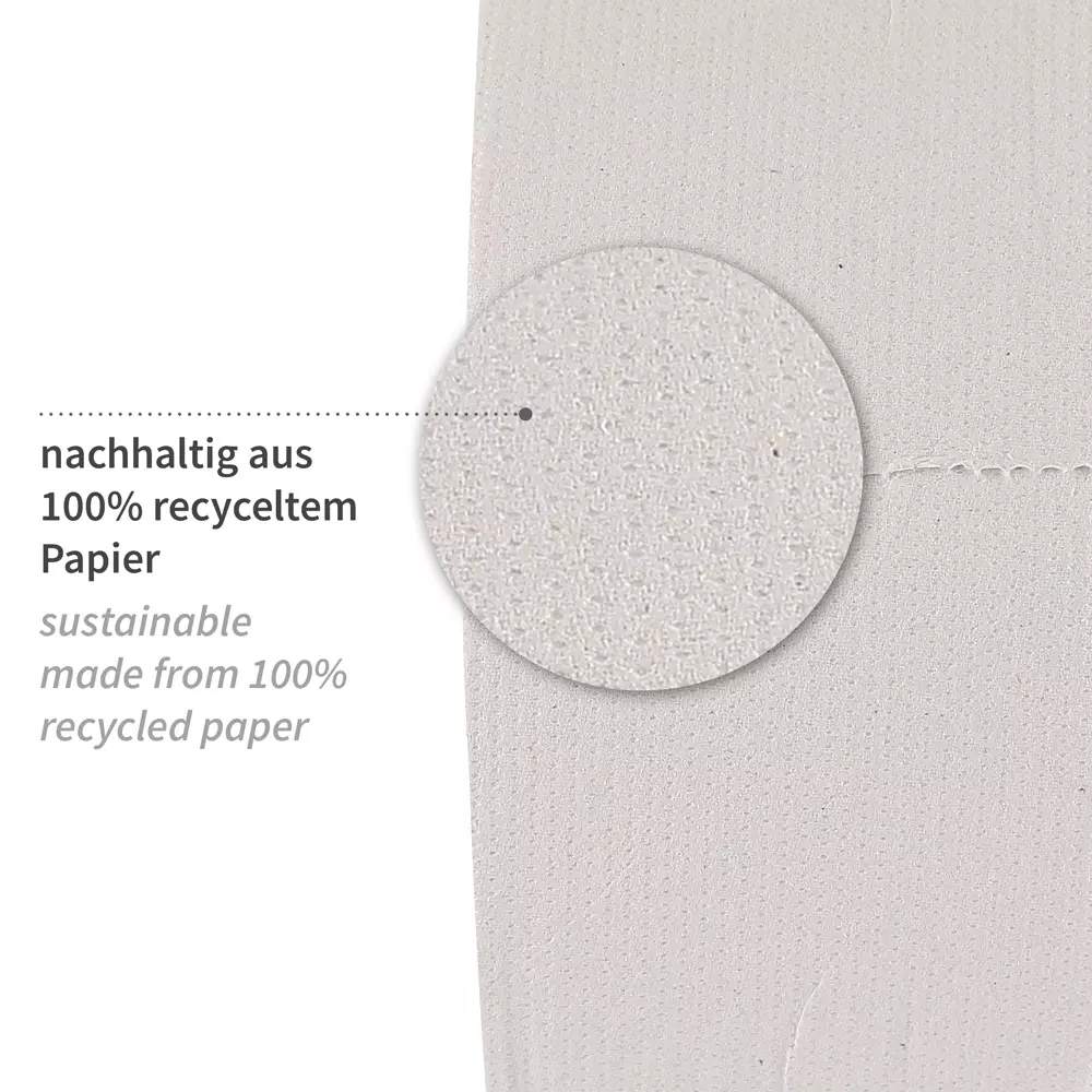 HygoClean 30432, Recycled Paper Toilet Paper, Jumbo, 2-Ply, White, image 2