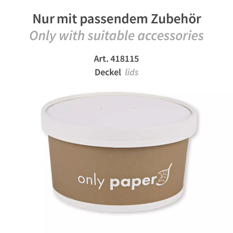 NATUREStar 418100, Organic Paperboard Salad Bowls, 1000 ml, ø 150 mm, image 4, gallery thumbnail