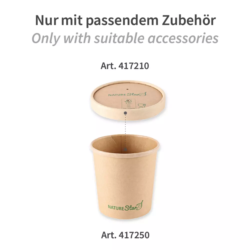 NATUREStar 417250, Minestrone Kraft Paper/PE Soup Cups, FSC®-mix, 500 ml, ø 97/96 mm, image 8