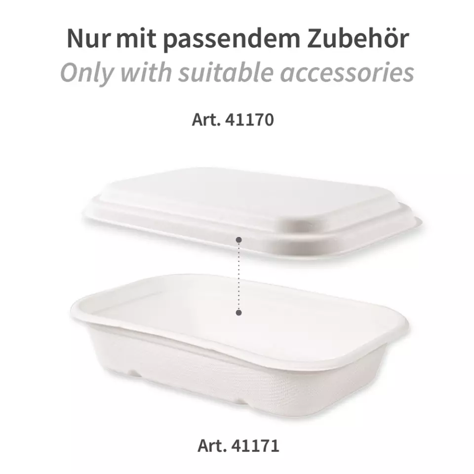 NATUREStar 41171, Puro Organic Bagasse Trays, 212 x 140 x 38 mm, 750 ml, image 3, gallery thumbnail