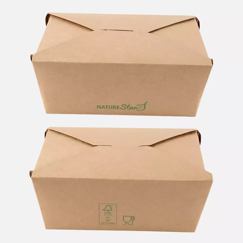 NATUREStar 417316, Menu Organic Food Boxes, 162 x 132 x 64 mm, Kraft Paper/PE, FSC®-mix, image 3