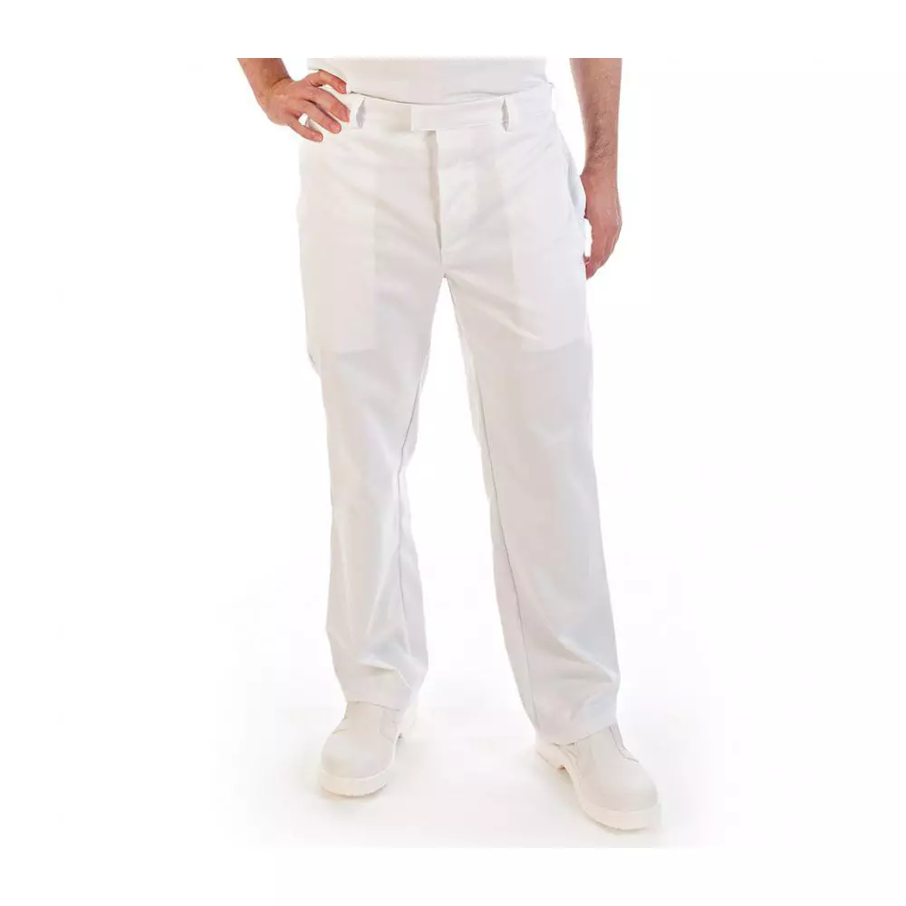 Franz Mensch 84130, HACCP Polycotton Trousers, XL, White, image 1