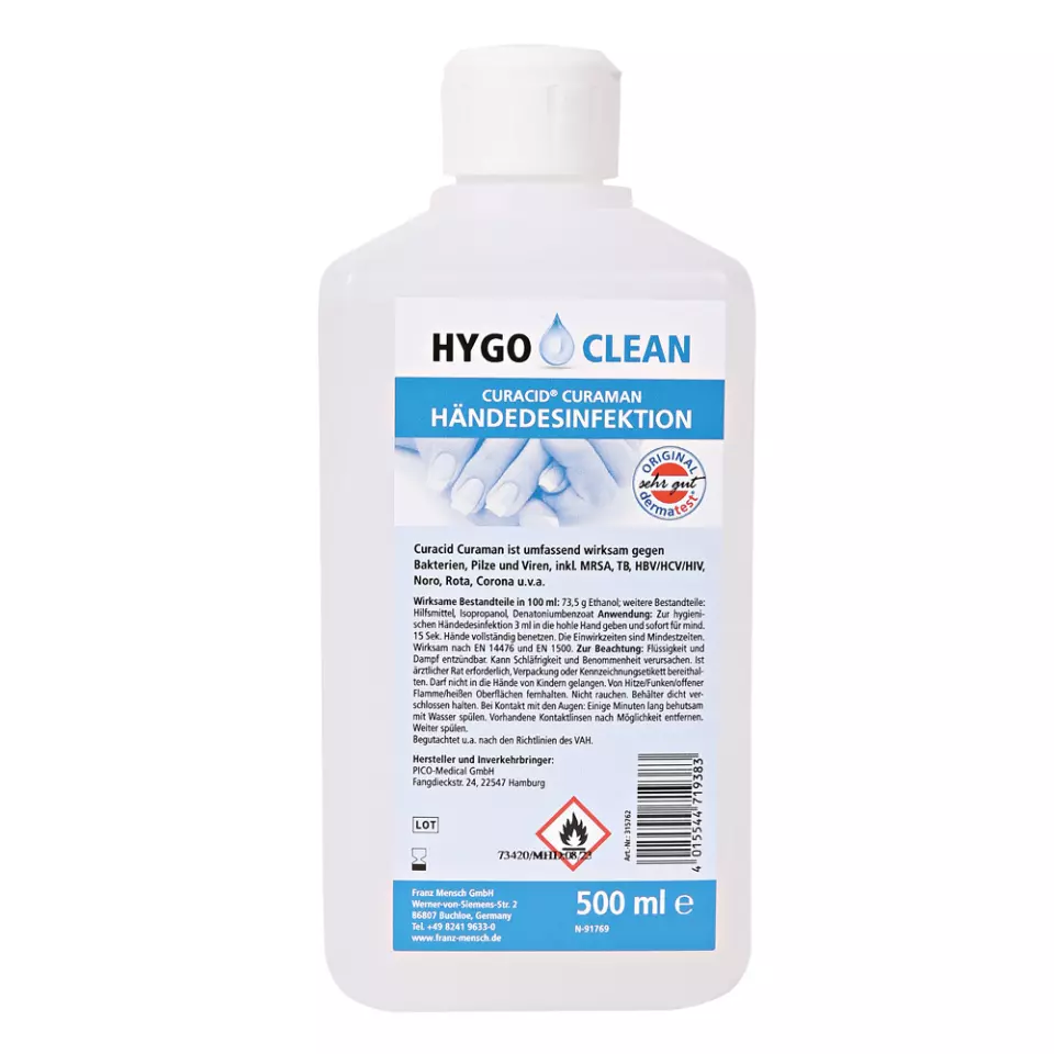 HygoClean 315762, Alcoholic Hand Disinfectant, 0,5 l