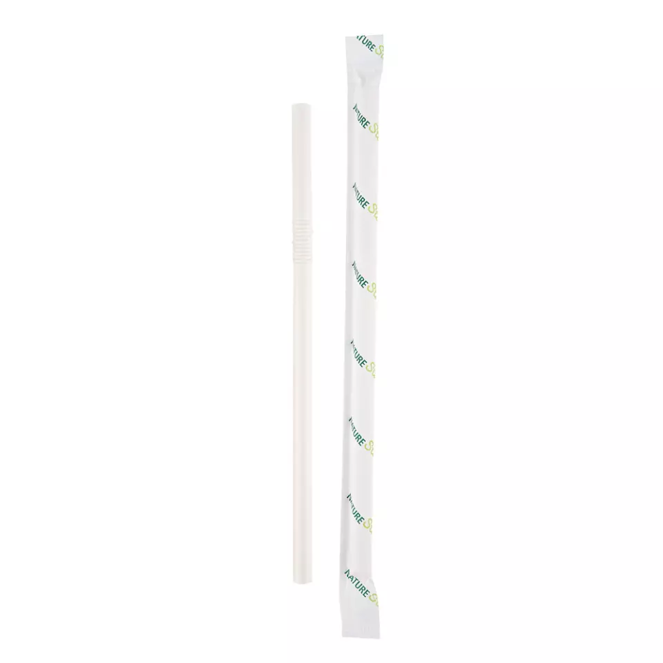 NATUREStar 421021, Flex Organic Paper Straws, FSC®-mix, ø 8 mm x 197 mm, White, image 1, gallery thumbnail