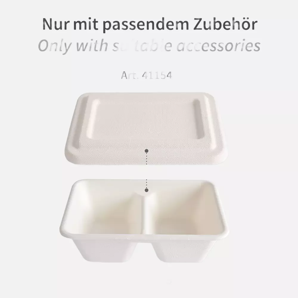 NATUREStar 41153, Organic Trays, 2 Compartments, Bagasse, 180 x 122 x 53 mm, 630 ml, image 4