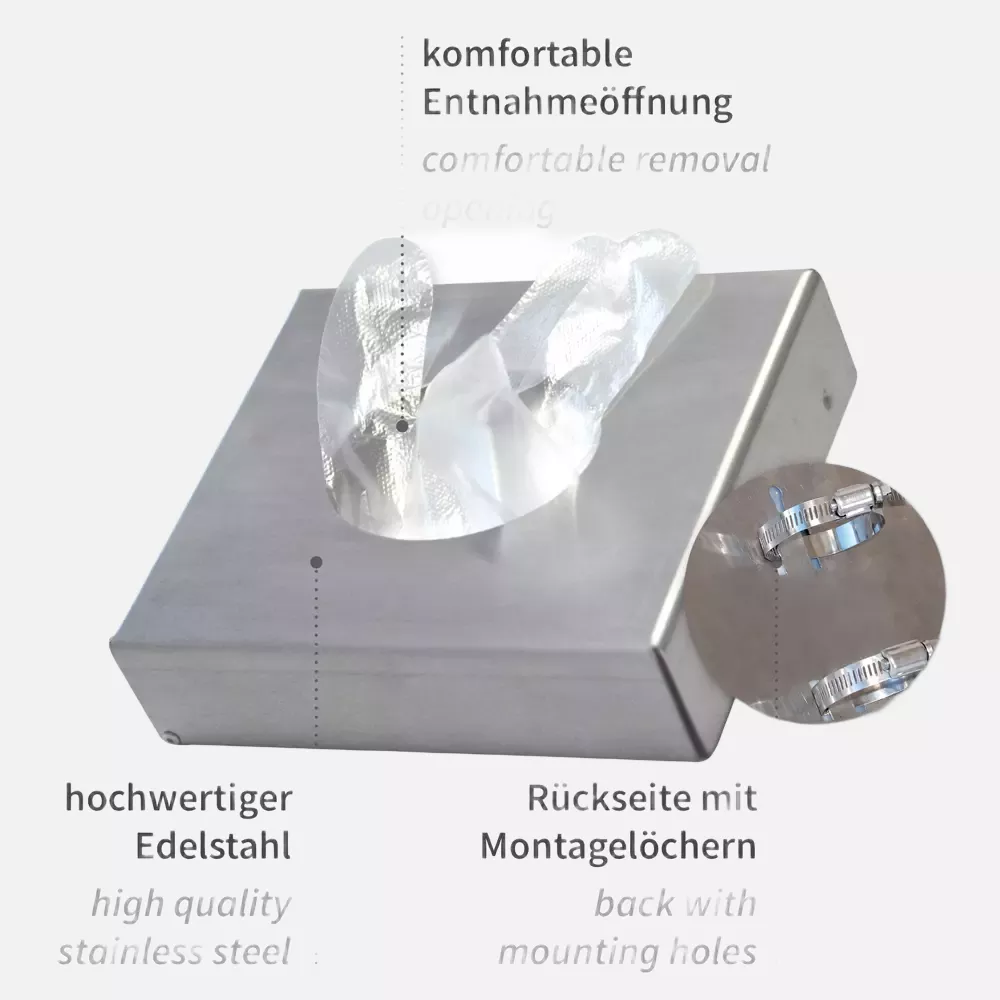 HygoStar 88943, Glove Dispenser for PE Bagged Gloves, Stainless Steel, image 5