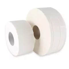 HygoClean 30434, Jumbo 2-Ply Cellulose Toilet Paper, Bright White