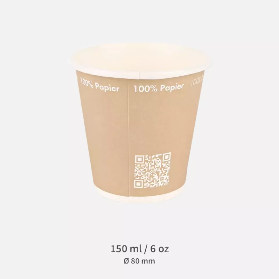 NATUREStar 403063, Kaffeebecher aus Pappe, 150 ml / 6 oz, ø 80 mm, image 3, gallery thumbnail