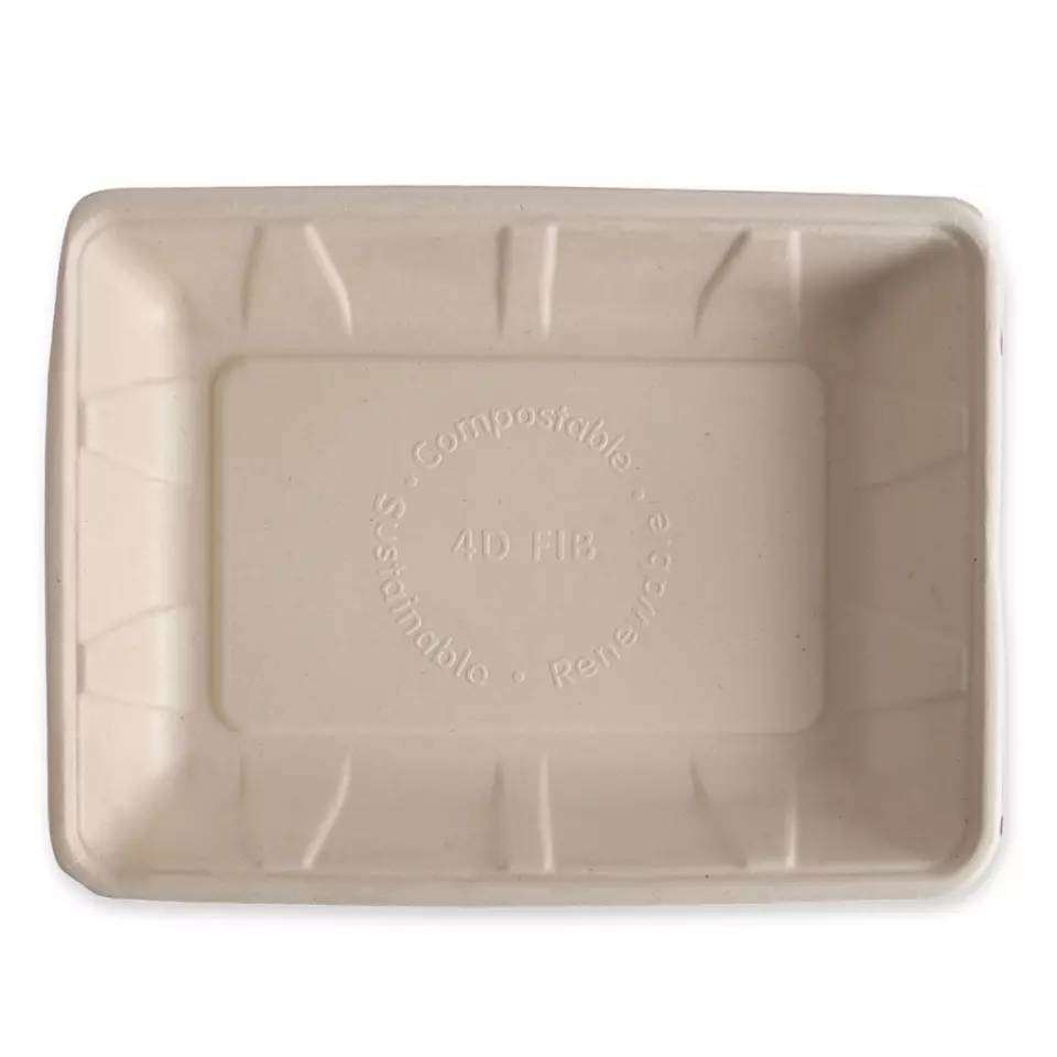NATUREStar 411615, Organic Bagasse Foodtrays, 240 x 180 x 30 mm, Natural