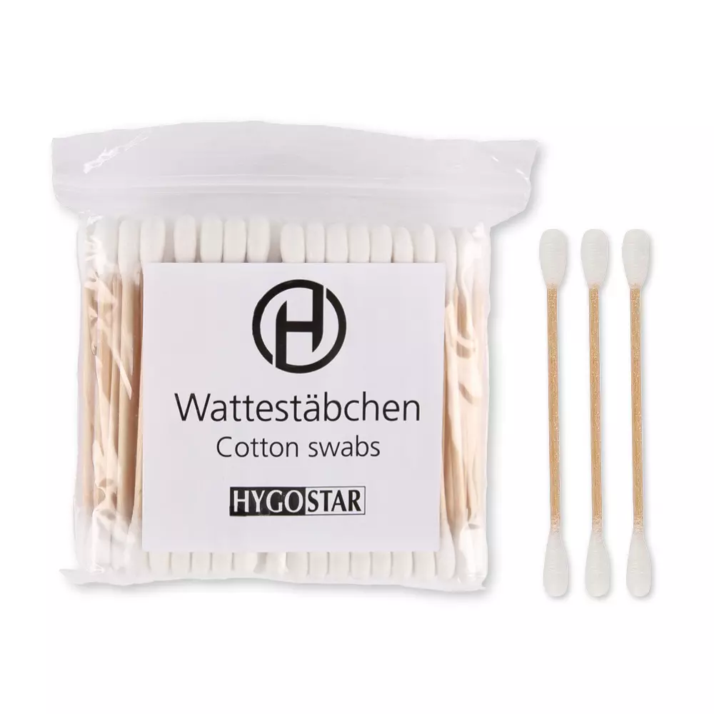 Hygostar 556120, Wood/Cotton Cotton Swabs, 5 x 70 mm, image 1