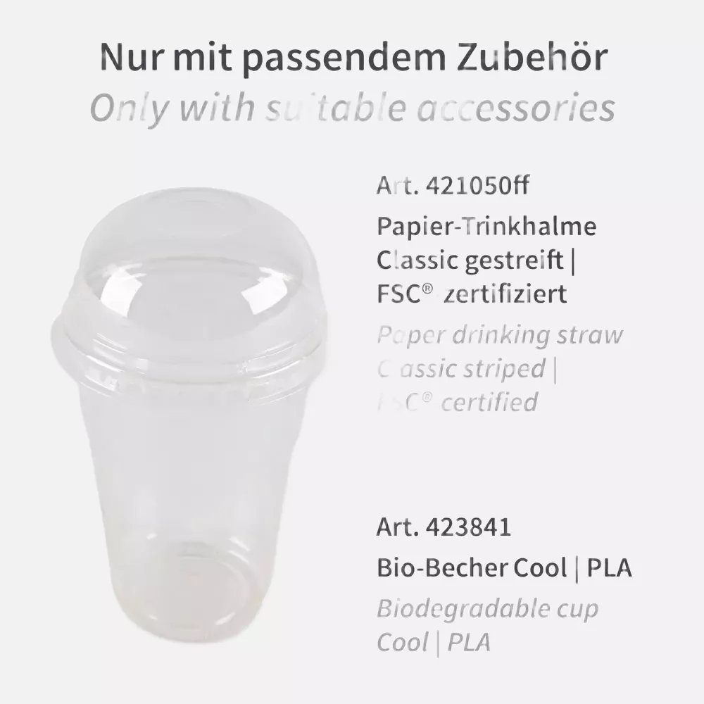 NATUREStar 423861, PLA Lids for Cold Beverage Cups, with Straw Slot, ø 85 mm, image 6