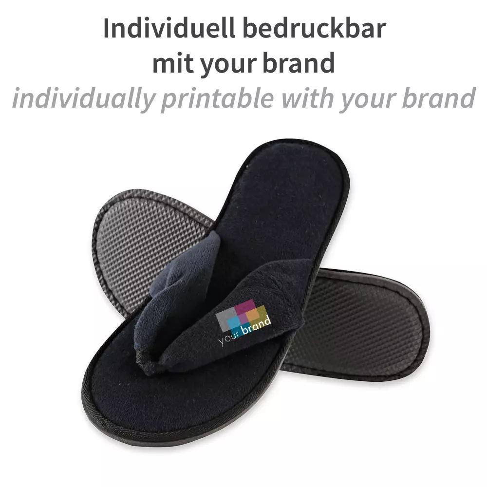 Hygostar 55581, Deluxe Velour Slippers, Black, image 4