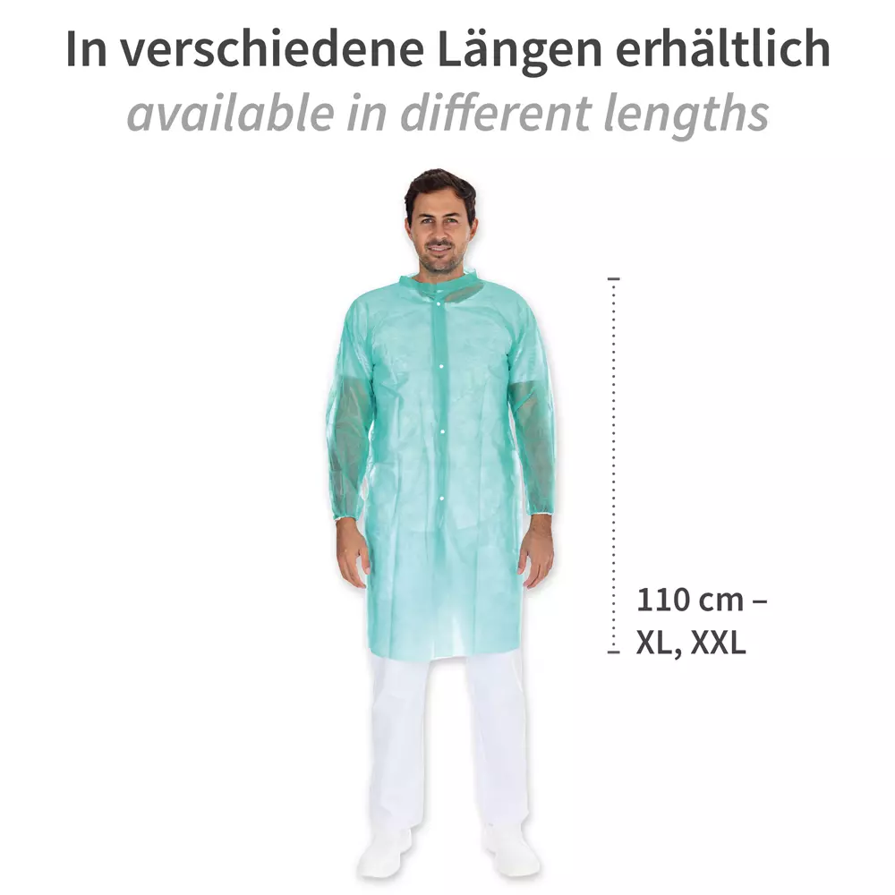 HygoNorm 27417, PP Visitor Gowns, Light, Push Buttons XXL, image 3