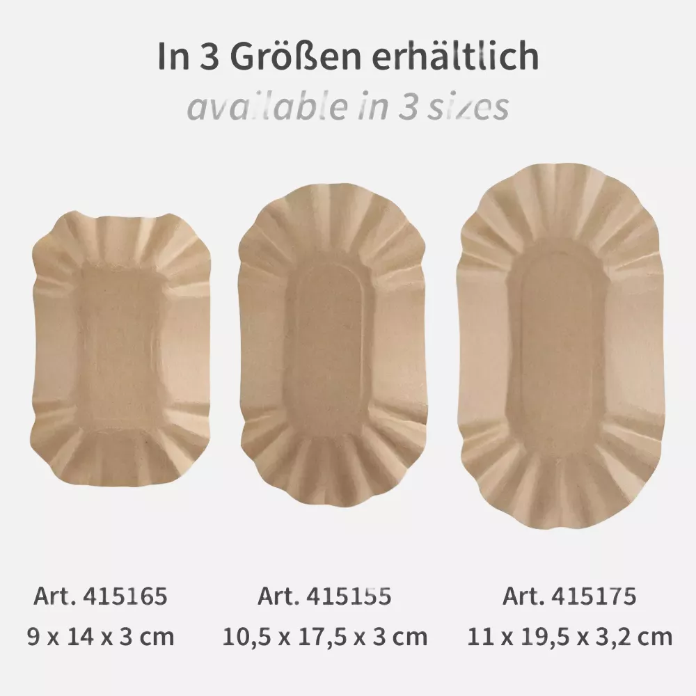 Franz Mensch 415175, Bio-Kraftpapier-Schalen, Oval, 110 x 195 x 32 mm, FSC®-Mix, image 3