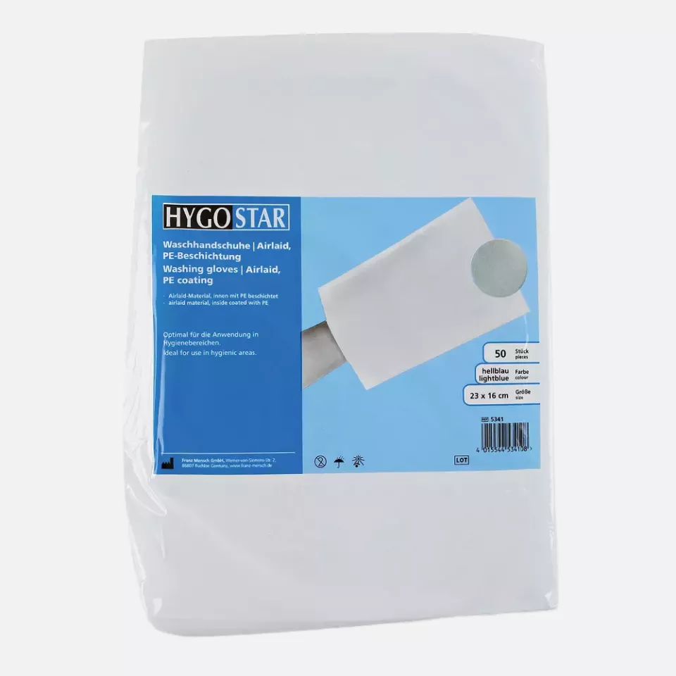 HygoStar 5341, Airlaid Washing Gloves, PE Coating, image 4, gallery thumbnail