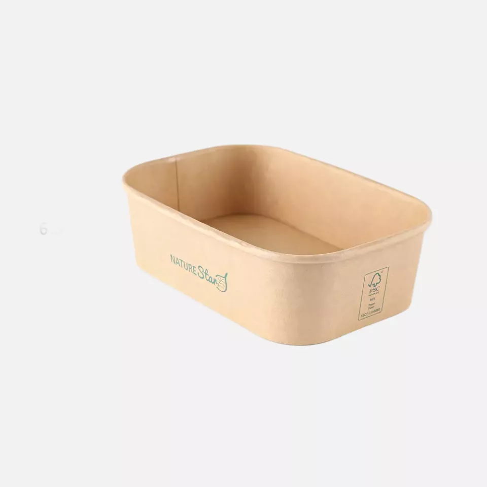 NATUREStar 417465, Takeaway Organic Kraft Paper/PE Trays, 650 ml, 172 x 120 x 50 mm, FSC®-mix, image 3, gallery thumbnail