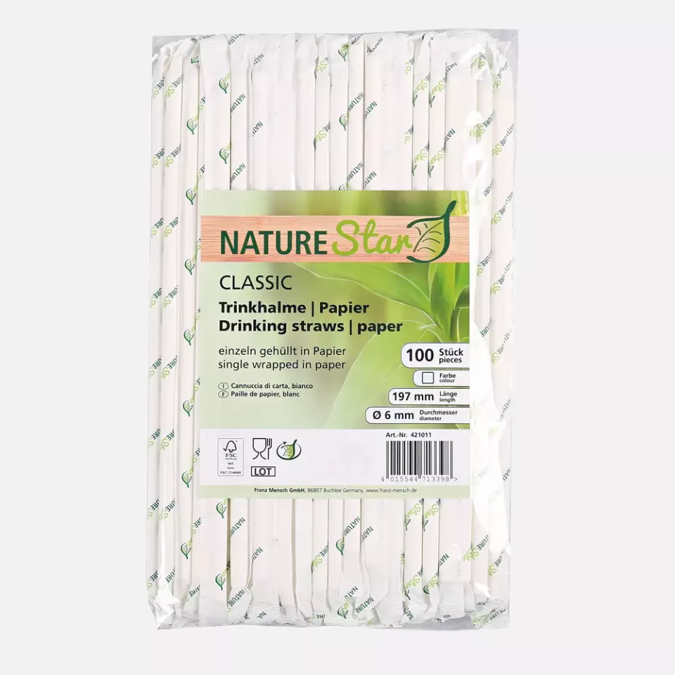 NATUREStar 421011, Classic Paper Straws, Organic, FSC®-mix, image 1, gallery thumbnail