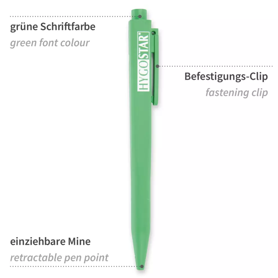 HygoStar 85560, Detectable Plastic Pen Clip, Green, image 3, gallery thumbnail