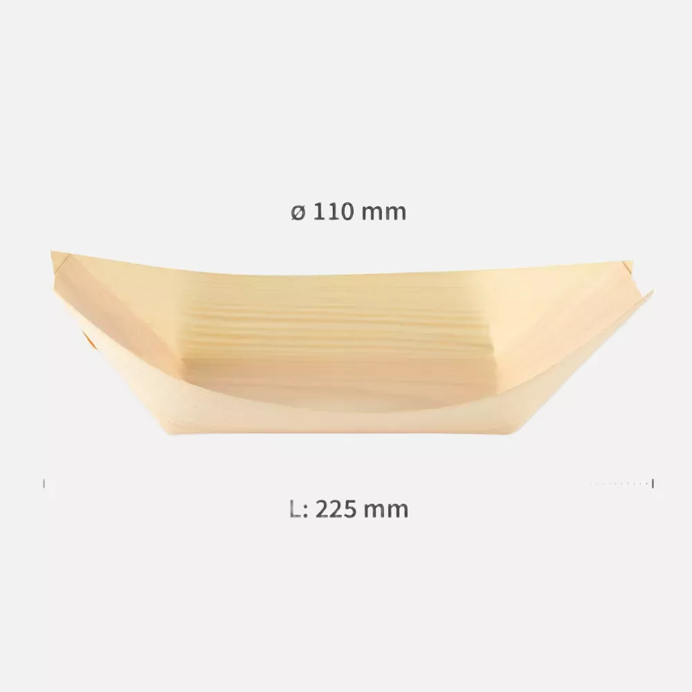 NATUREStar 38836, Organic Wooden Fingerfood Boat, 225 x 125 mm, image 5