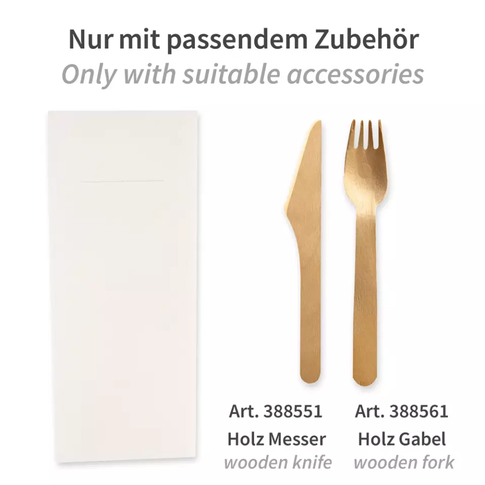 Franz Mensch 30630, Airlaid Besteckservietten, 40 x 33 cm, 1-lagig, 1/8-Falz, Weiß, FSC®-mix, image 2, gallery thumbnail