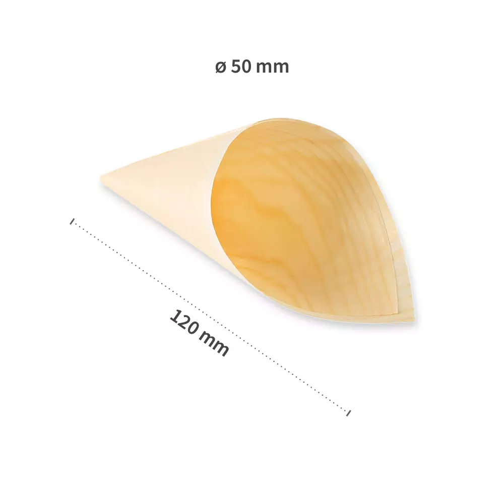 NATUREStar 388322, Organic Wood Fingerfood Cones, ø 50 mm, 120 mm, image 3